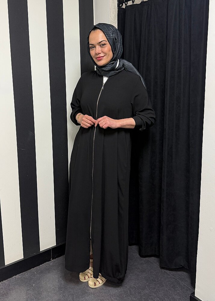 StudioNish Ribanalı Ferace SİYAH - 6