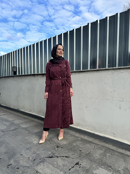 Şükran Çıtçıtlı Cupro Ferace BORDO - 1