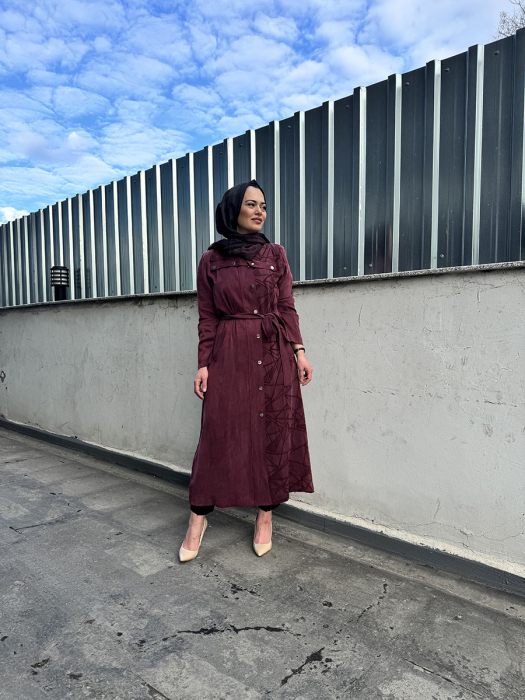 Şükran Çıtçıtlı Cupro Ferace BORDO - 3