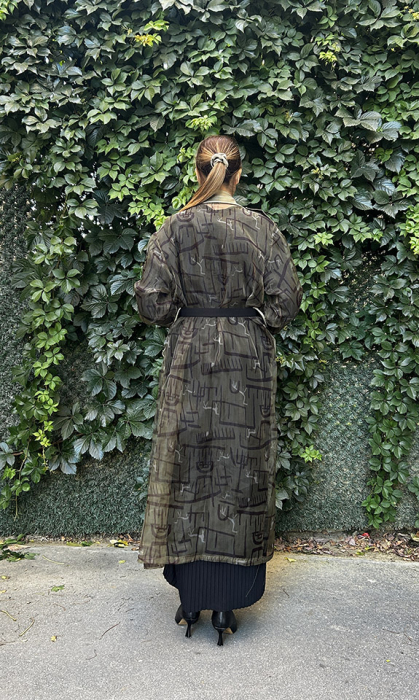 Tdee Haki Organze Kaftan HAKİ - 4