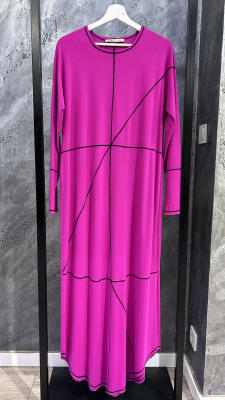 Tdee Karyoka Elbise FUŞYA - 1