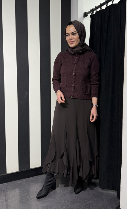 VeNöve Becca Hırka BORDO - 2