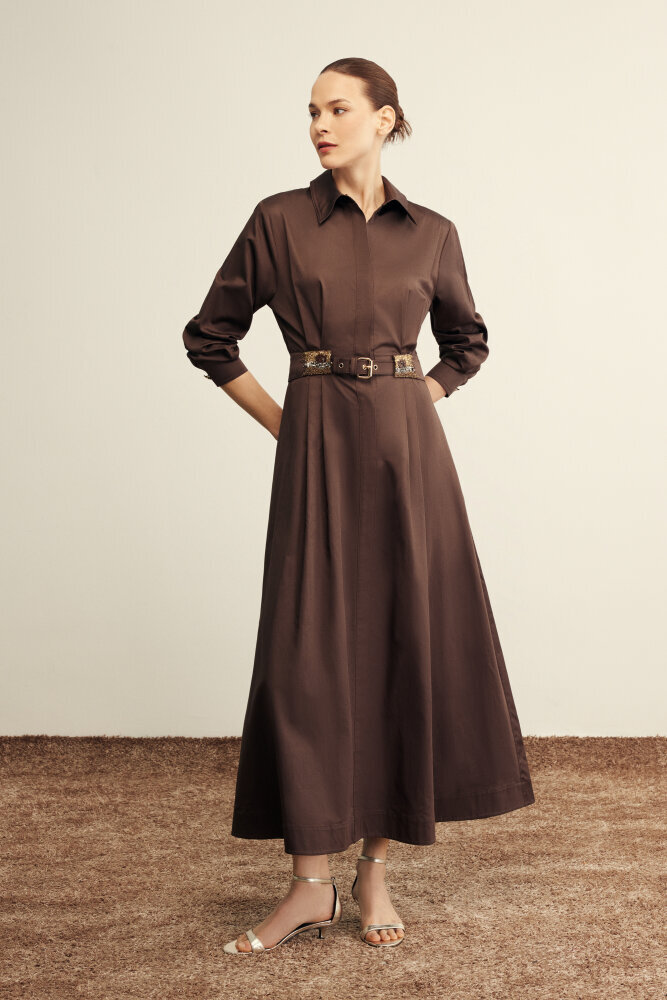 VeNöve Cyra Elbise KAHVE