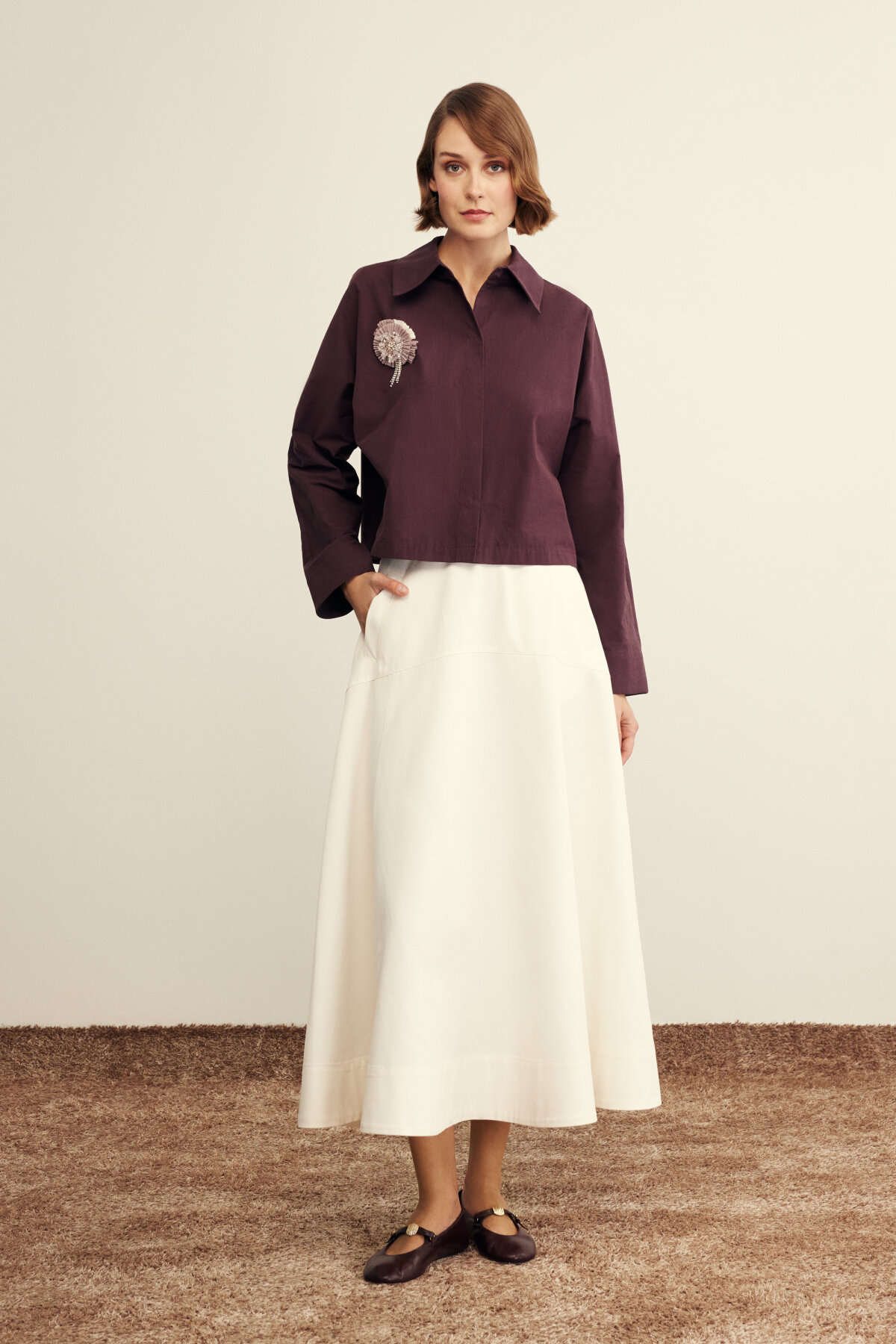 VeNöve İrine Gömlek BORDO - 1