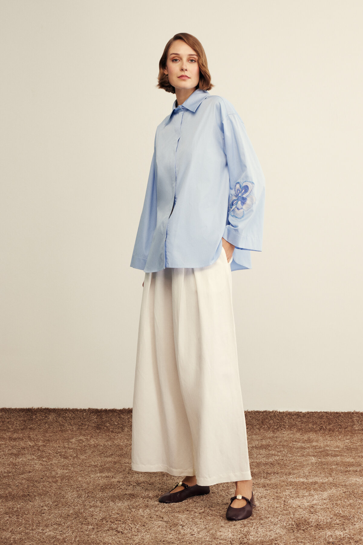 VeNöve İris Gömlek MAVİ - 1