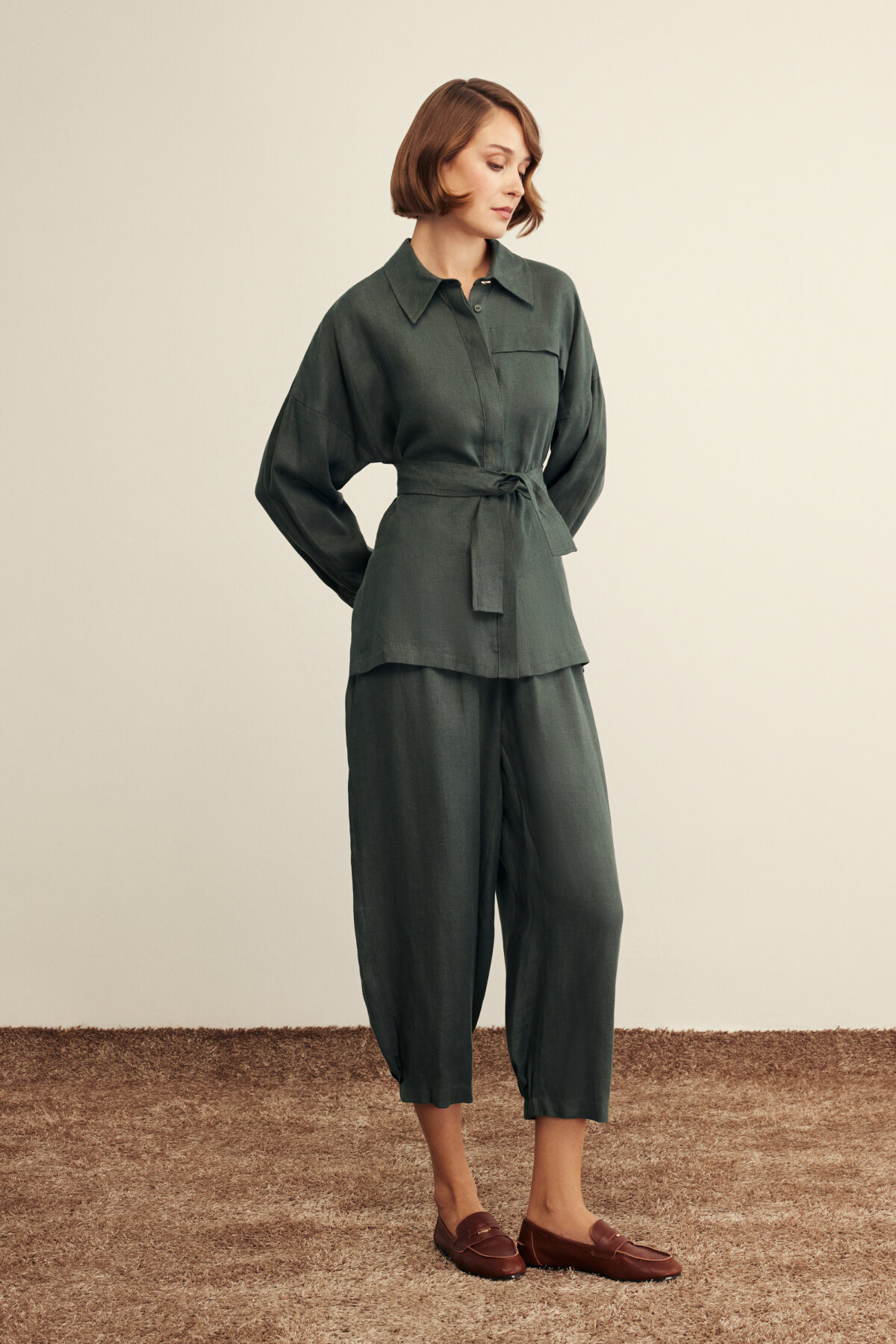 VeNöve Leni Pantolon YEŞİL - 1