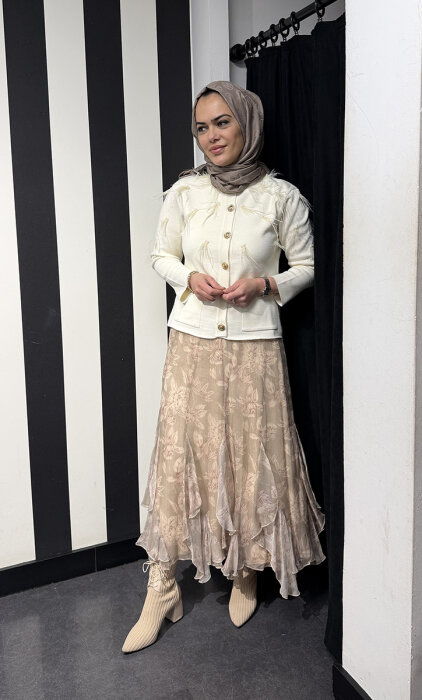 VeNöve Misa Hırka EKRU - 1