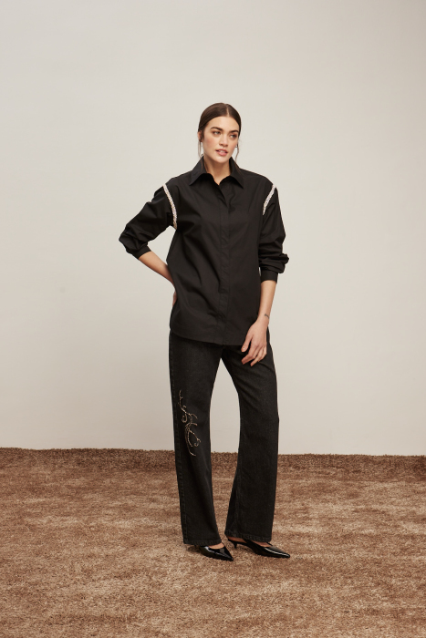 VeNöve Sarah Gömlek SİYAH - 1