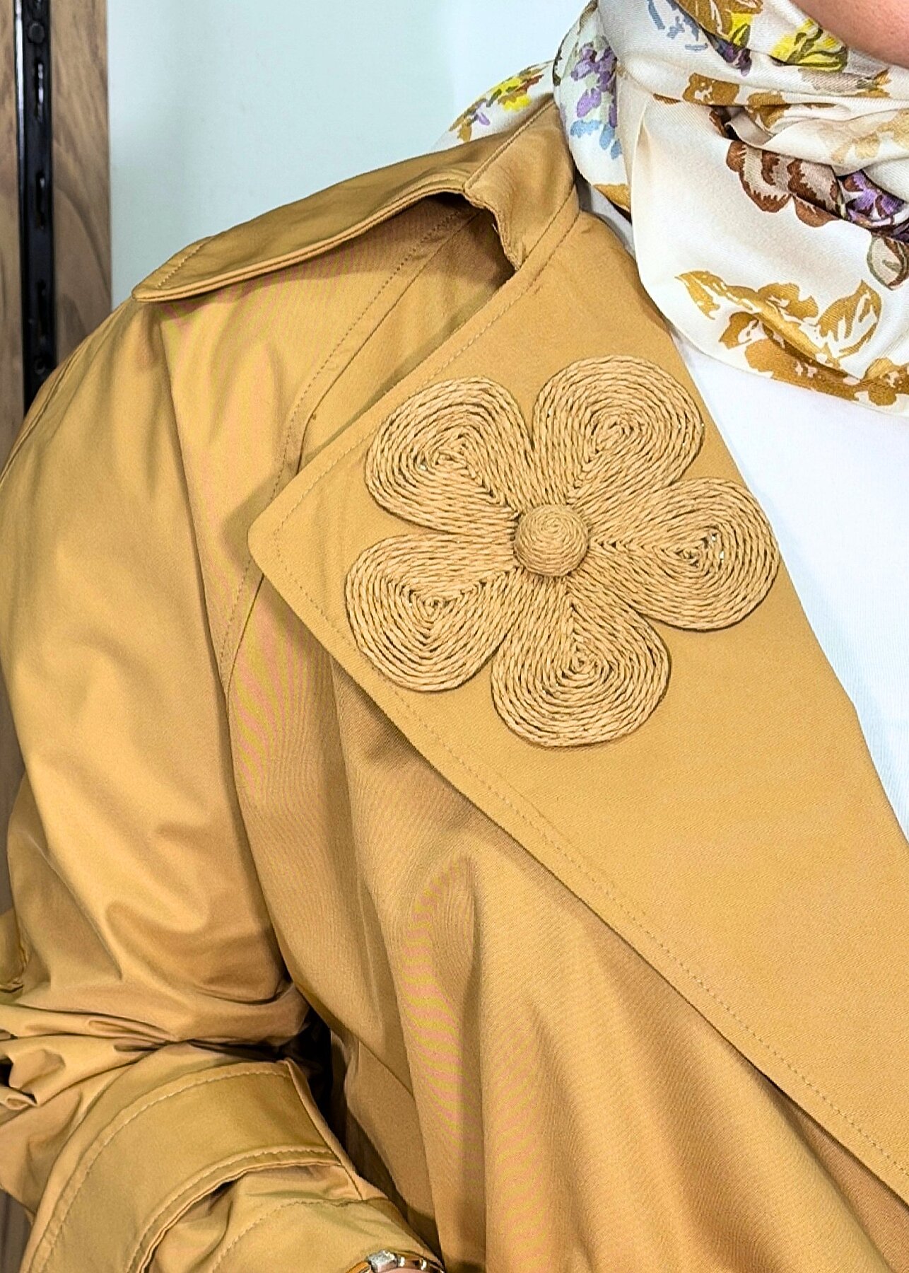 Vuu Arkası Uzun Oversize Ceket CAMEL - 3