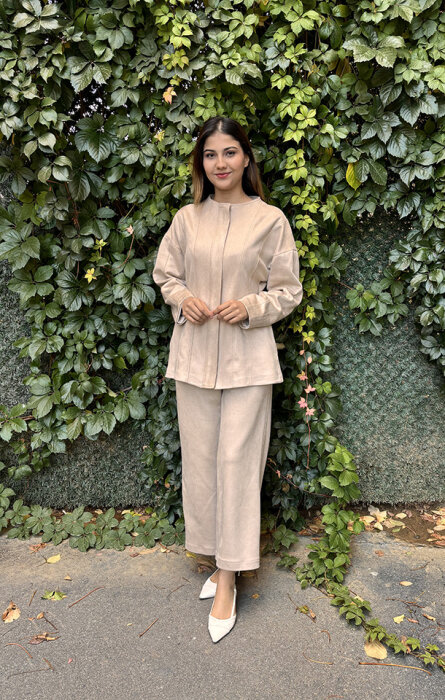 Vuu Bombeli Spor Dikişli Pantolon EKRU - 1