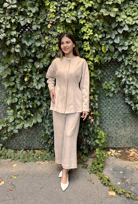 Vuu Bombeli Spor Dikişli Pantolon EKRU - 2