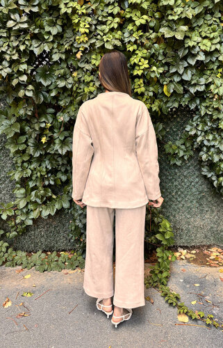 Vuu Bombeli Spor Dikişli Pantolon EKRU - 4