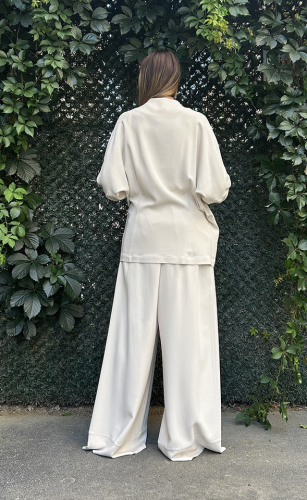 Vuu Crep Bol Pantolon BEJ - 4