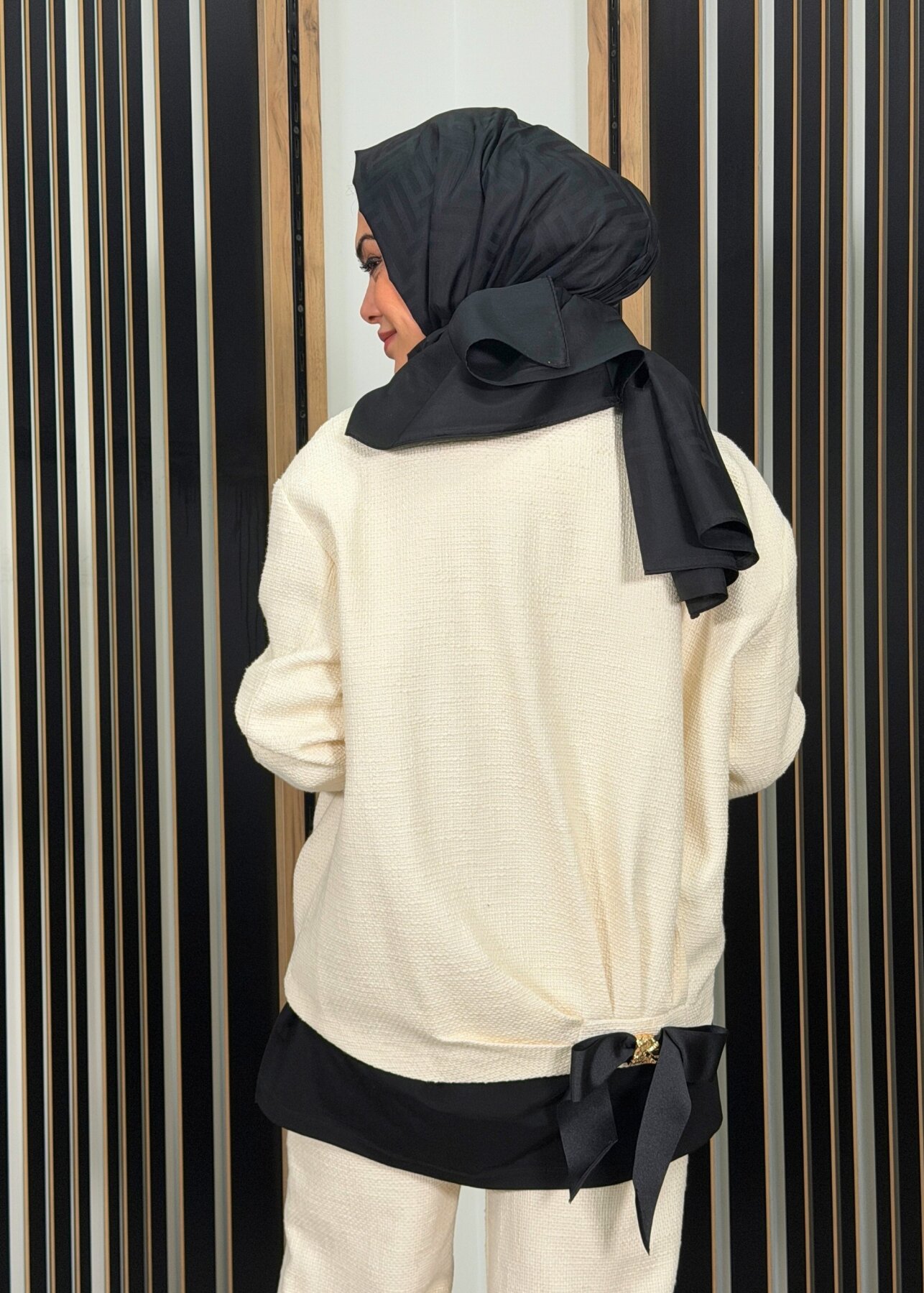 Vuu Garnili Tüvit Ceket EKRU - 4