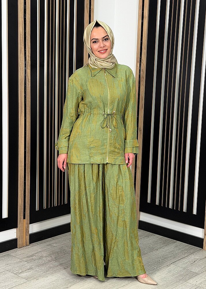 Vuu Jakarlı Keten Takım YEŞİL