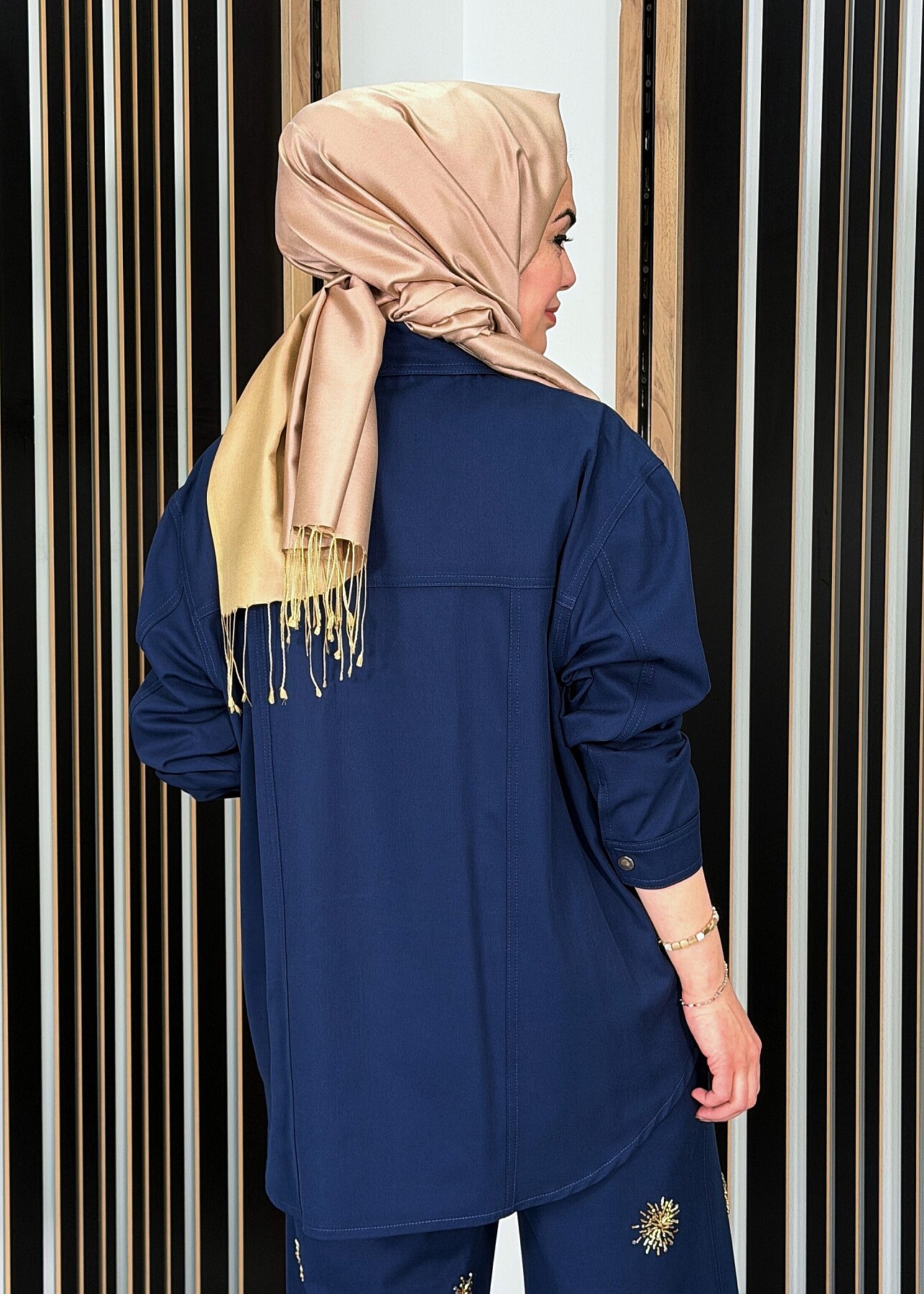 Vuu Mavi İşlemeli Ceket MAVİ - 4