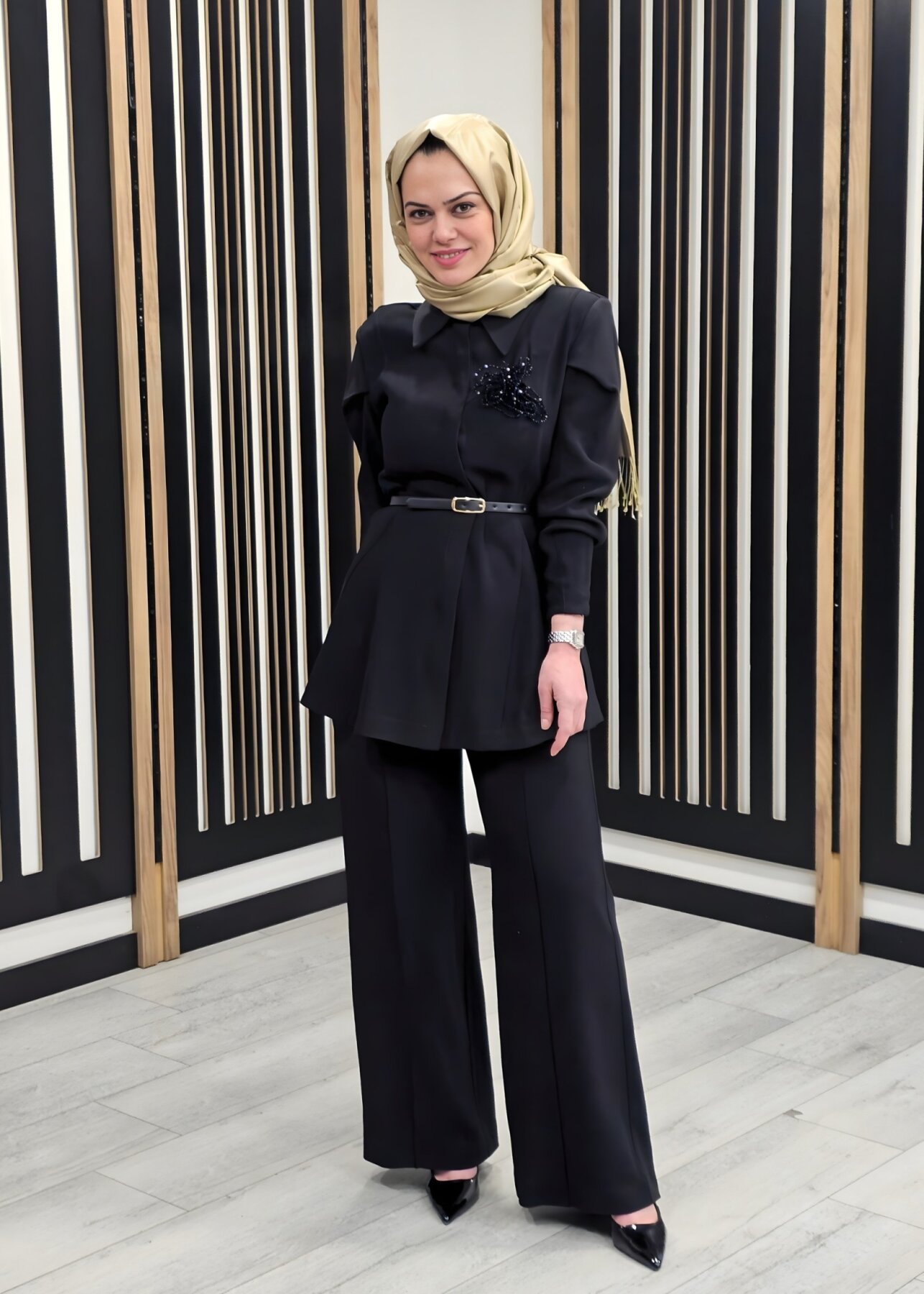 Vuu Mikayla Palazzo Pantolon SİYAH - 1