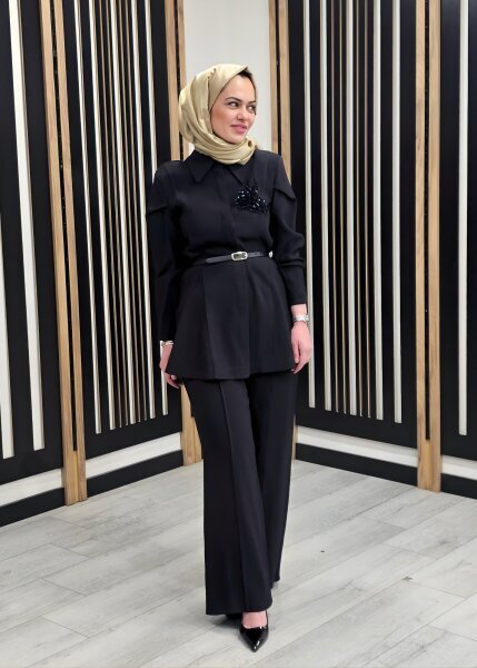 Vuu Mikayla Palazzo Pantolon SİYAH (1)