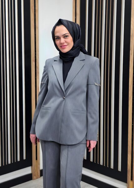 Vuu Önü Kapaklı Ceket GRİ