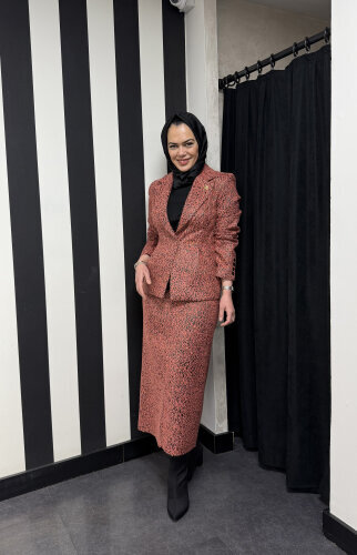 Vuu Yünlü Önü Pilikaşeli Ceket PEMBE