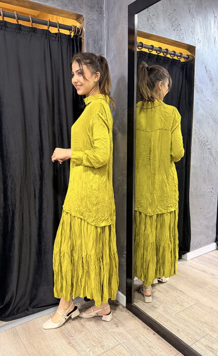 YaQa Cindrella Gömlek olive - 4