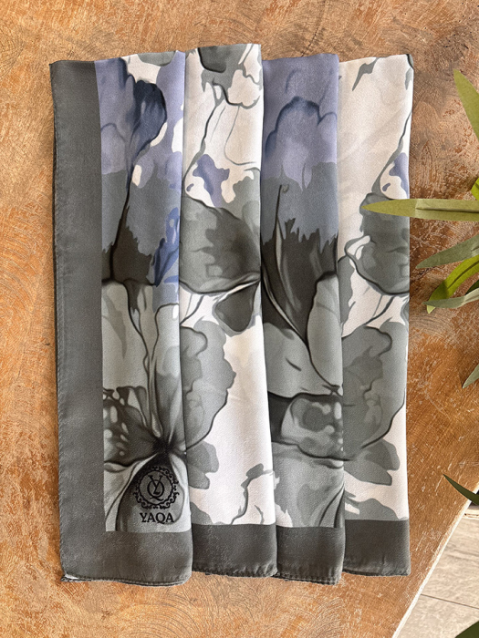 YaQa Flower Premium Şal ANTRASİT - 3