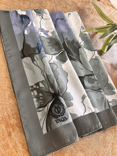 YaQa Flower Premium Şal ANTRASİT - 4