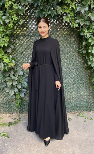 YaQa Jeju Abaya SİYAH 