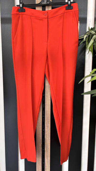 YaQa Kırmızı Dar Paça Pantolon KIRMIZI - 5