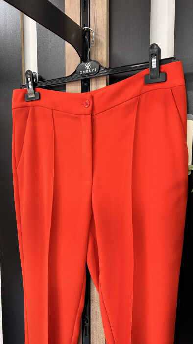 YaQa Kırmızı Dar Paça Pantolon KIRMIZI - 6