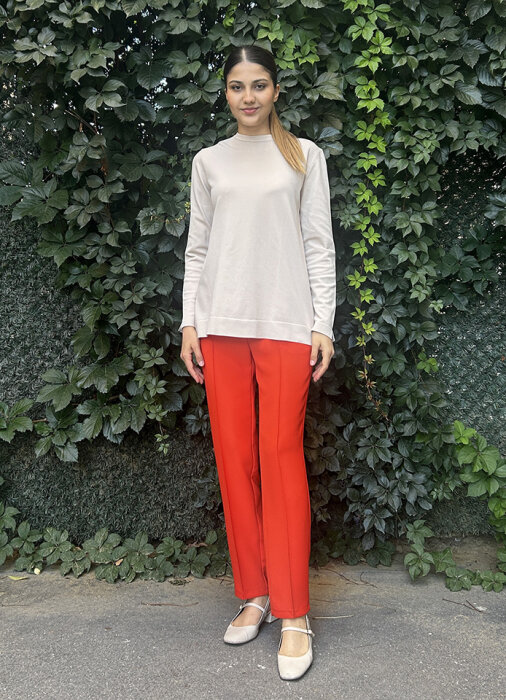 YaQa Kırmızı Dar Paça Pantolon KIRMIZI - 4