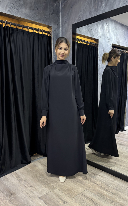 YaQa Meis Elbise SİYAH - 4