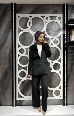 YaQa Rennes Kadife Takım SİYAH - 3