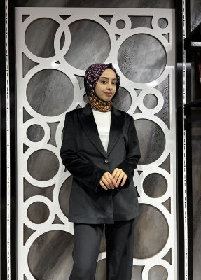 YaQa Rennes Kadife Takım SİYAH - 5