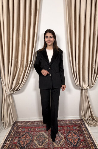 YaQa Rennes Kadife Takım SİYAH - 3