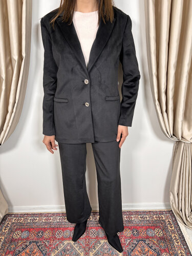 YaQa Rennes Kadife Takım SİYAH - 5