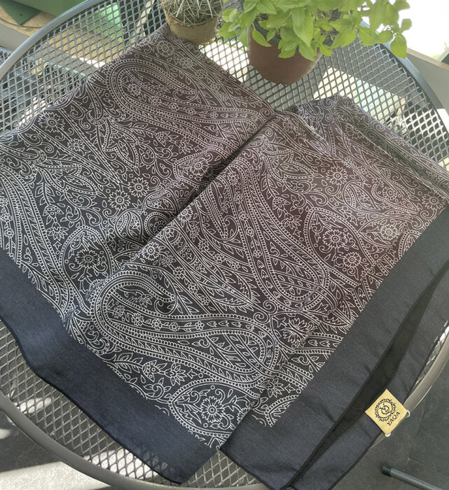 YaQa Retro Premium Şal Siyah/Tarçın - 1