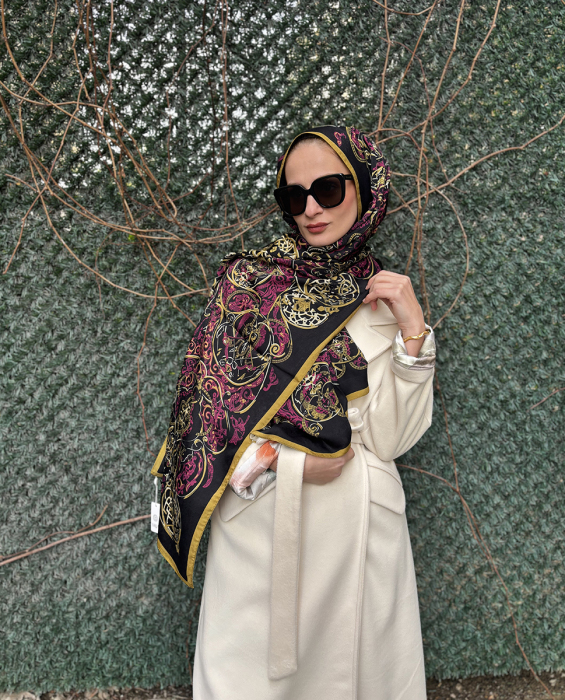 YaQa Retro Tibet Şal SİYAH-GOLD - 1