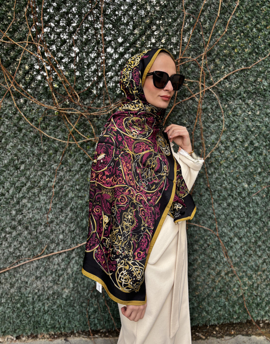 YaQa Retro Tibet Şal SİYAH-GOLD - 3