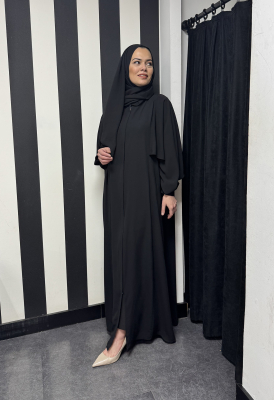 YaQa Sardunya Abaya SİYAH 