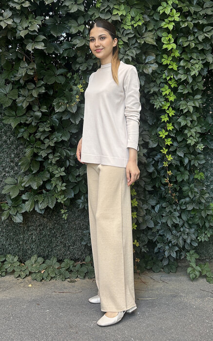 Yeşim Özcan Triko Pantolon CAMEL - 2