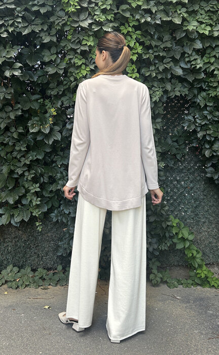 Yeşim Özcan Triko Pantolon EKRU - 3